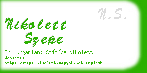 nikolett szepe business card